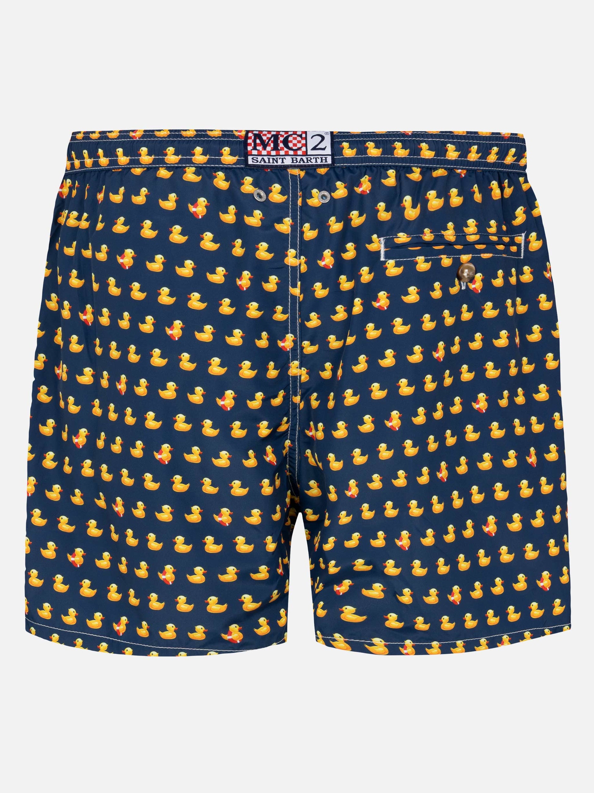 Lightweight fabric swim shorts Lighting with ducky print - MC2 Saint Barth