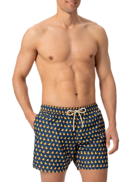 Lightweight fabric swim shorts Lighting with ducky print - MC2 Saint Barth