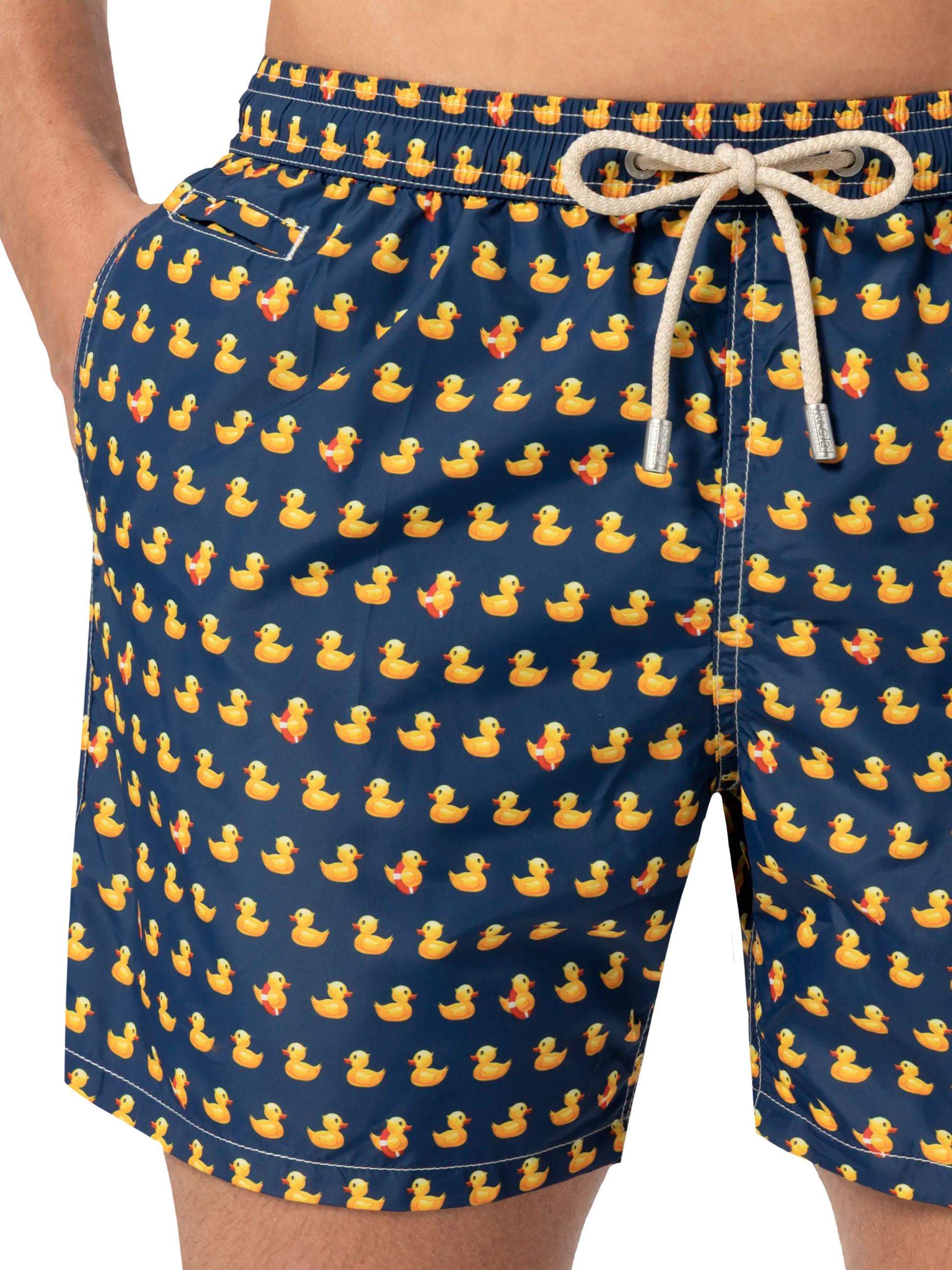 Lightweight fabric swim shorts Lighting with ducky print - MC2 Saint Barth
