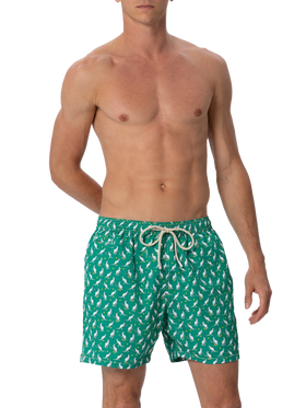 Man lightweight fabric swim-shorts Lighting Micro Fantasy with Australian Brand logo print | AUSTRALIAN BRAND SPECIAL EDITION - MC2 Saint Barth