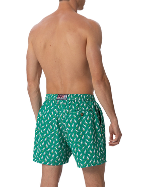 Man lightweight fabric swim-shorts Lighting Micro Fantasy with Australian Brand logo print | AUSTRALIAN BRAND SPECIAL EDITION - MC2 Saint Barth