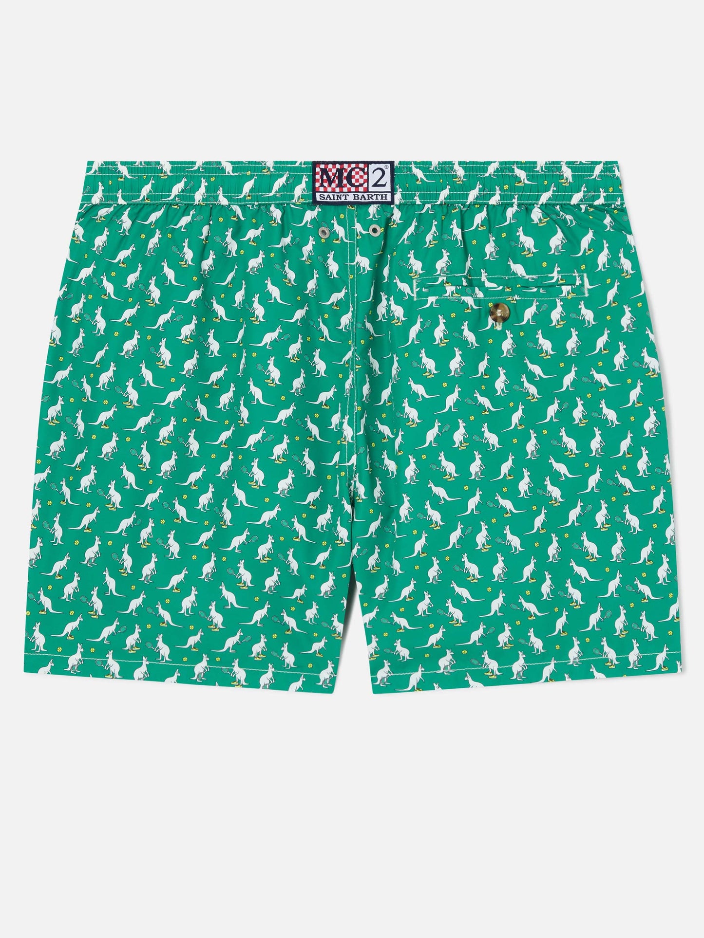 Badeshorts mit Lighting Micro Fantasy grünem Australian-Print | Special Edition 