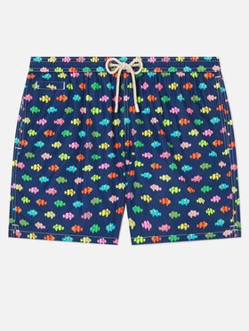 Bañador tipo shorts Lighting Micro Fantasy con estampado de pez payaso azul 