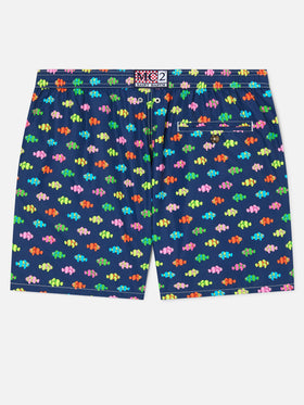 Bañador tipo shorts Lighting Micro Fantasy con estampado de pez payaso azul 