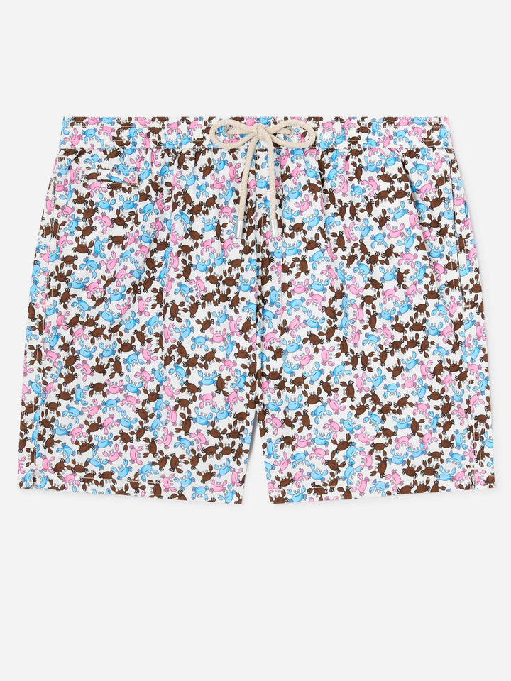 Herren-Badeshorts aus leichtem Stoff Lighting Micro Fantasy mit Krabben-Print
