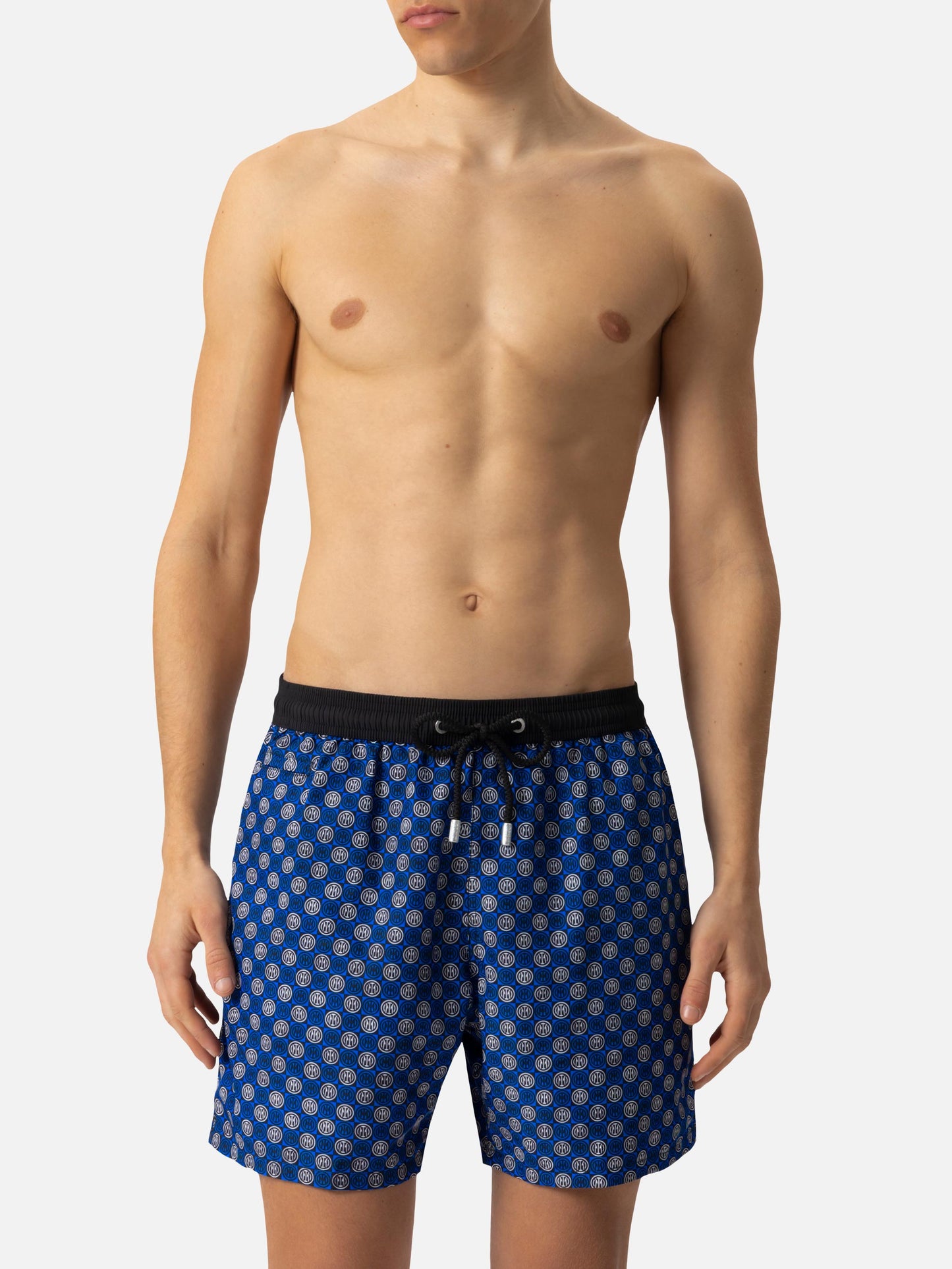 Lightweight fabric swim shorts Lighting with Inter print | INTER FC SPECIAL EDITION - MC2 Saint Barth