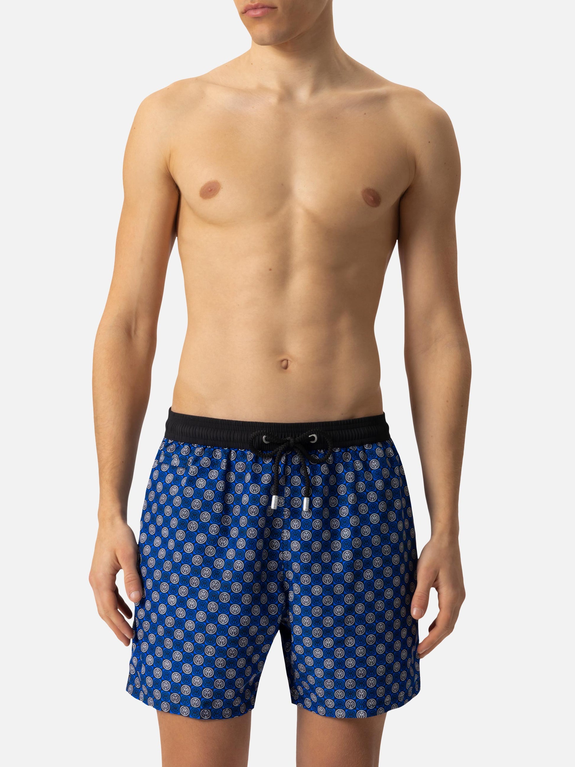 Lightweight fabric swim shorts Lighting with Inter print | INTER FC SPECIAL EDITION - MC2 Saint Barth