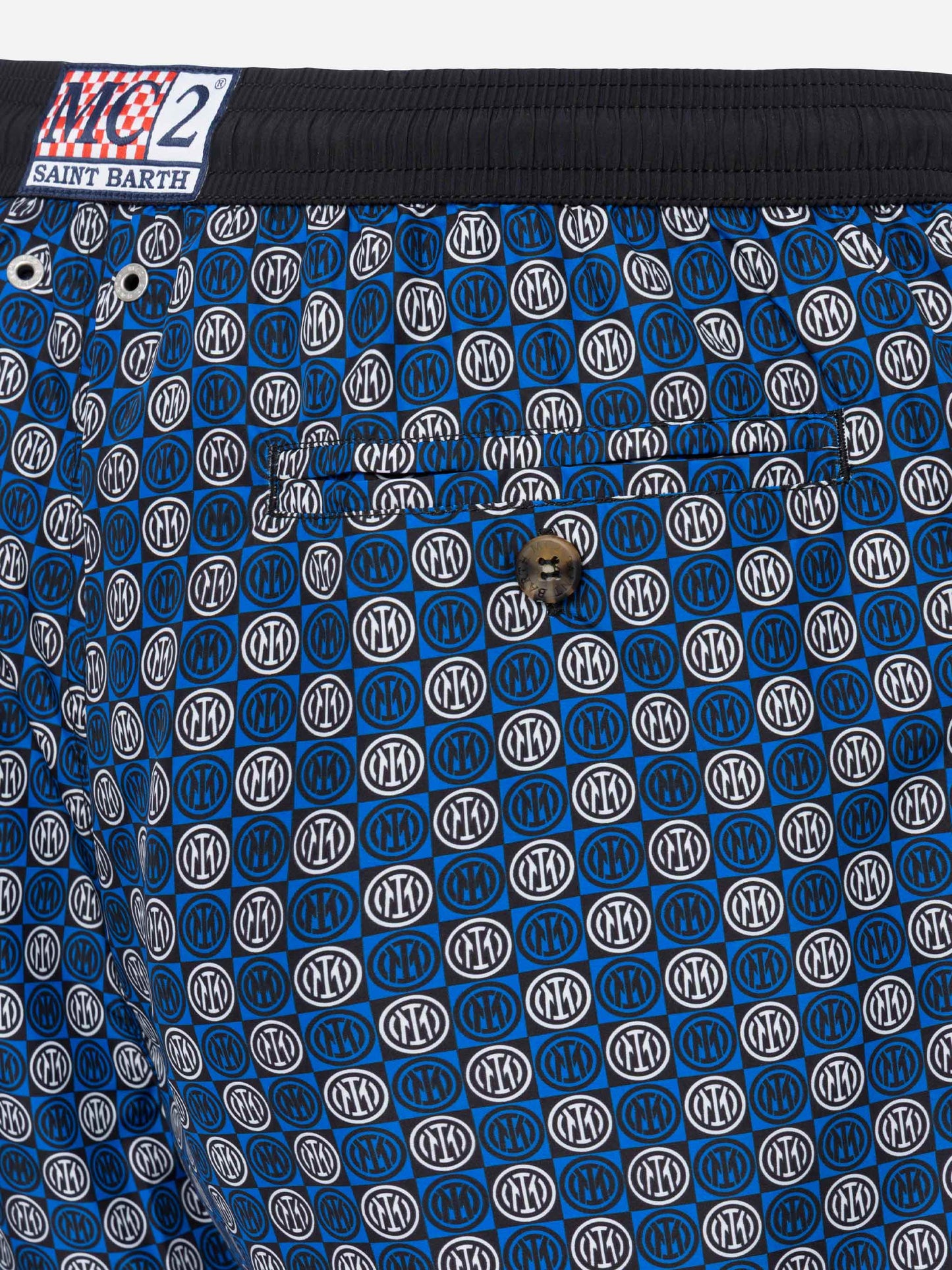 Lightweight fabric swim shorts Lighting with Inter print | INTER FC SPECIAL EDITION - MC2 Saint Barth