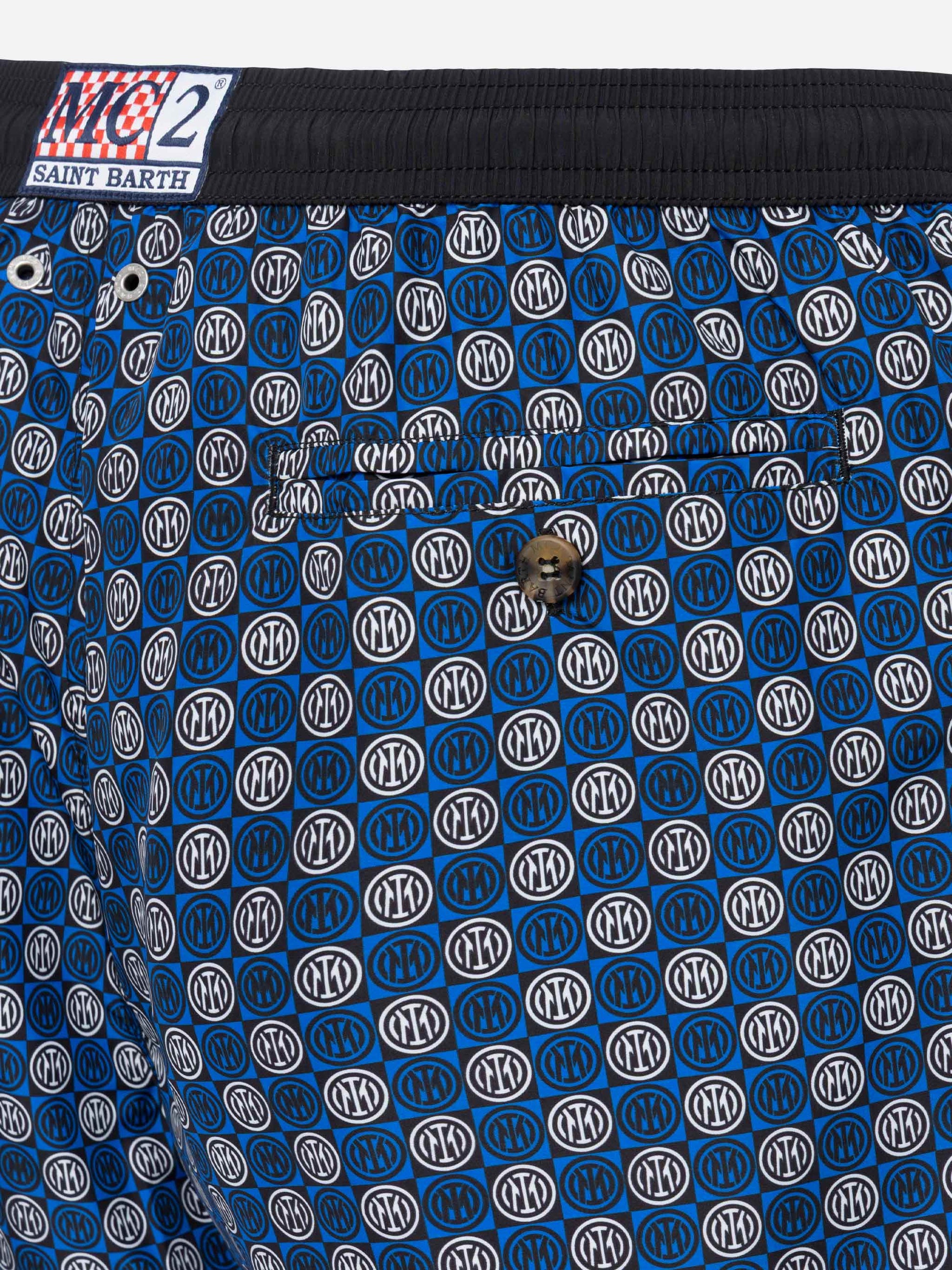 Lightweight fabric swim shorts Lighting with Inter print | INTER FC SPECIAL EDITION - MC2 Saint Barth