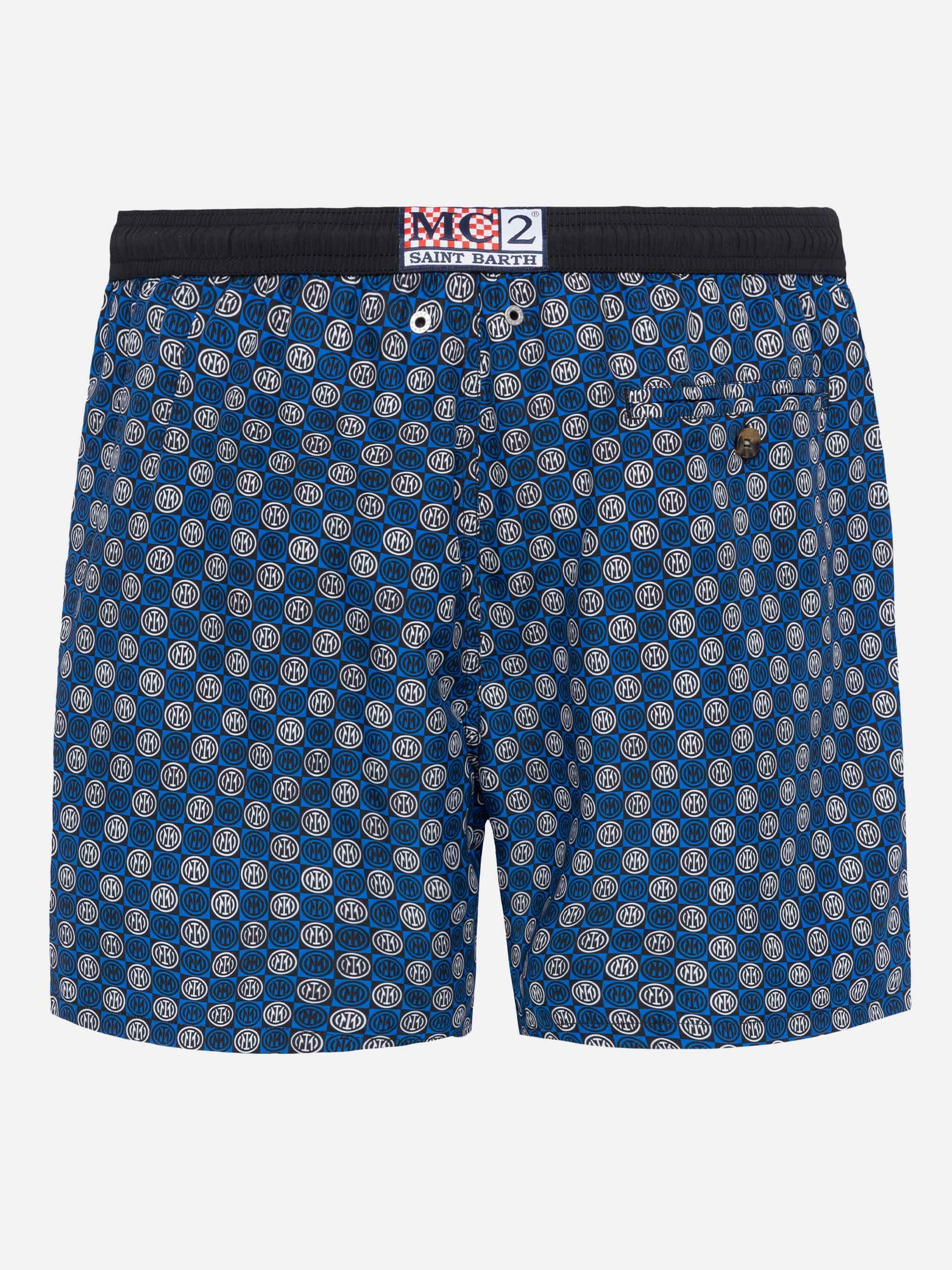 Lightweight fabric swim shorts Lighting with Inter print | INTER FC SPECIAL EDITION - MC2 Saint Barth