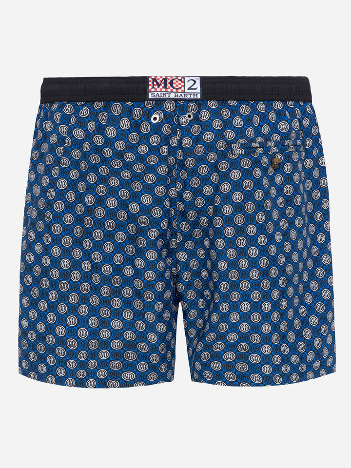 Lightweight fabric swim shorts Lighting with Inter print | INTER FC SPECIAL EDITION - MC2 Saint Barth