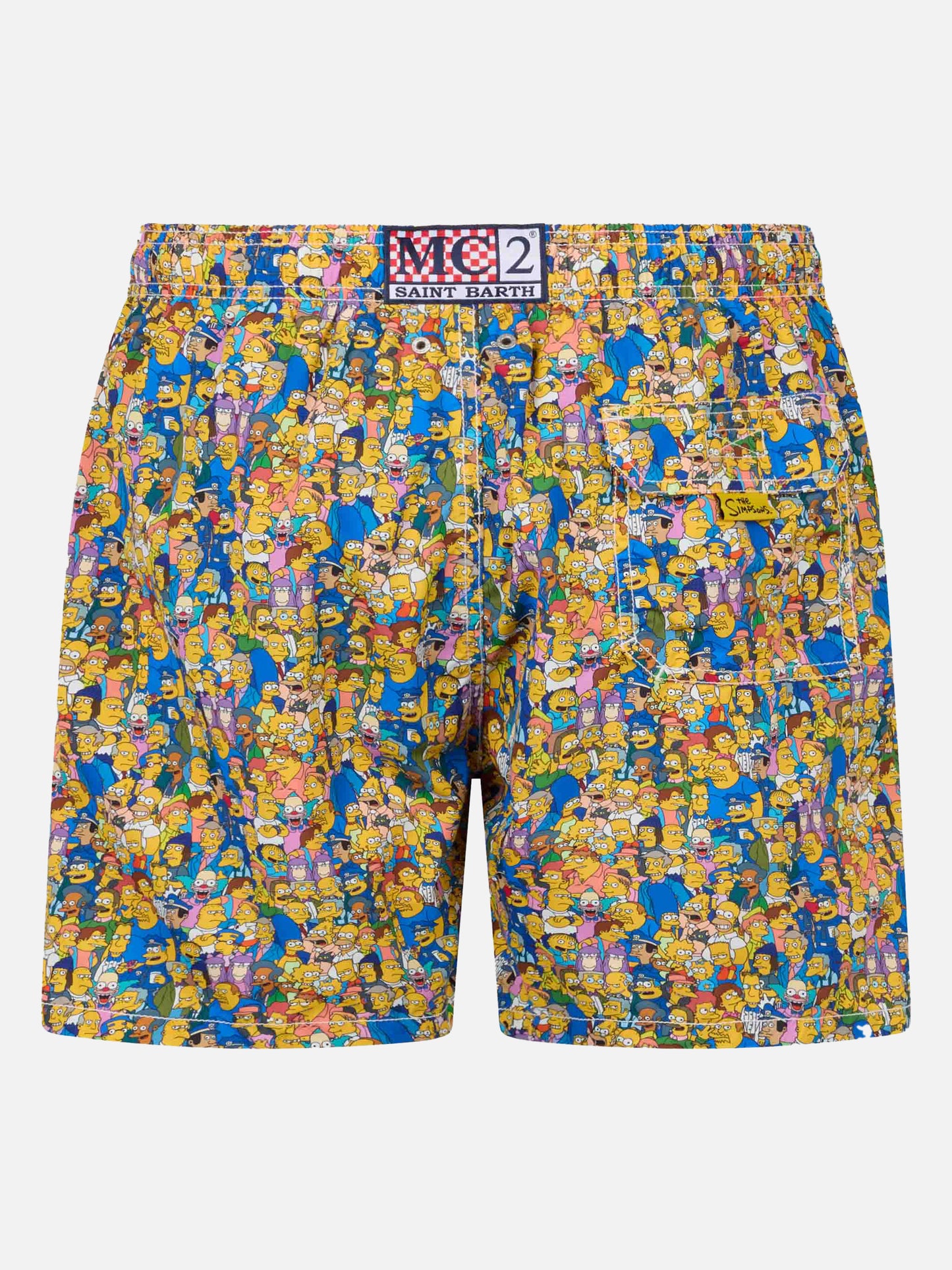 Man lightweight fabric swim-shorts Lighting Micro Fantasy with The Simpsons family print | THE SIMPSONS SPECIAL EDITION - MC2 Saint Barth
