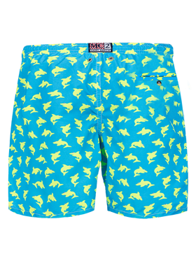 Man light fabric swim shorts with shark - MC2 Saint Barth