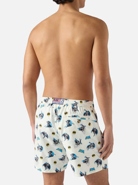 White Lighting Micro swim shorts with Batman print | Special Edition