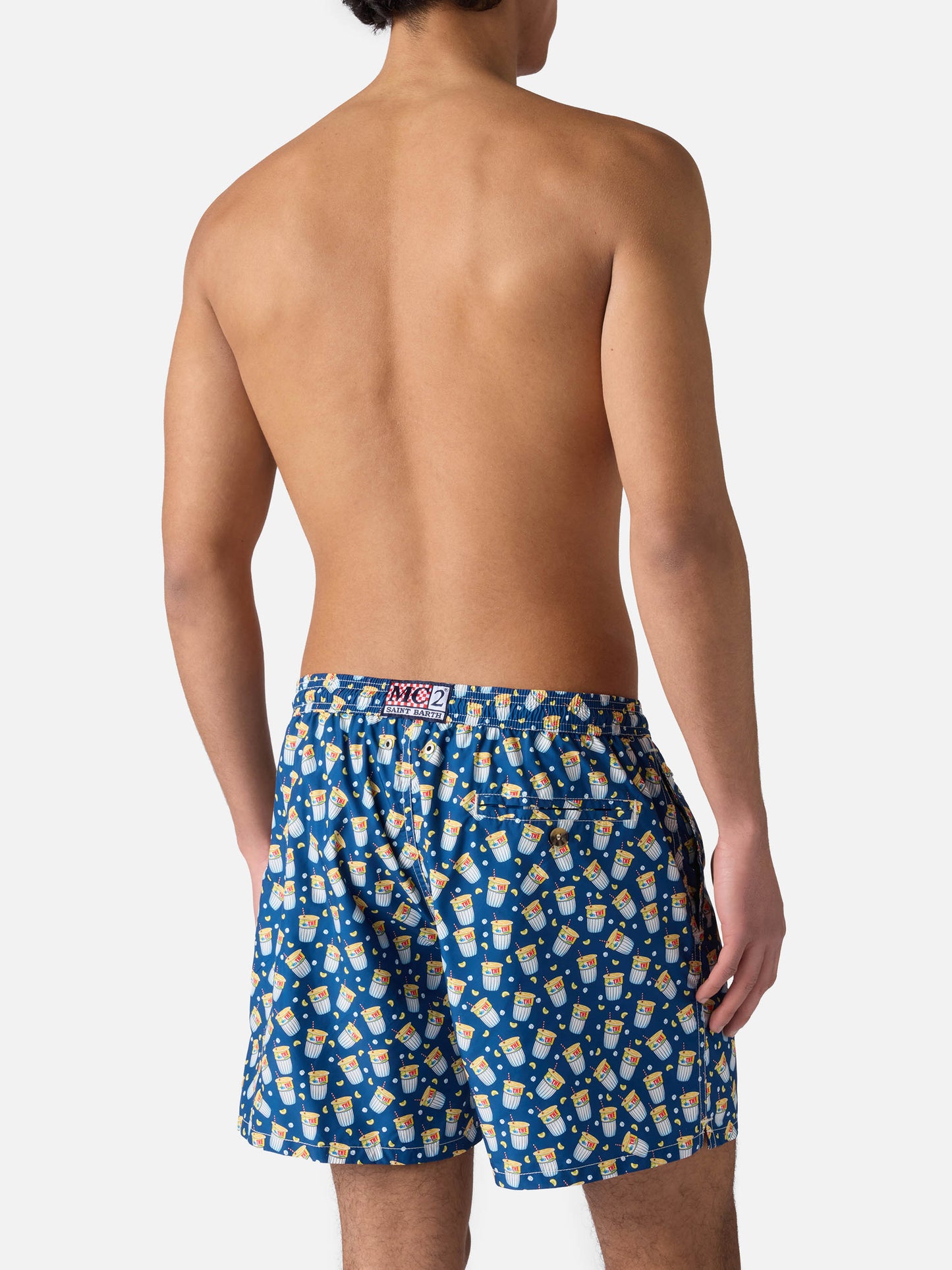 Lightweight fabric swim-shorts Lighting with Estathè pack print | ESTATHE' FERRERO SPECIAL EDITION
