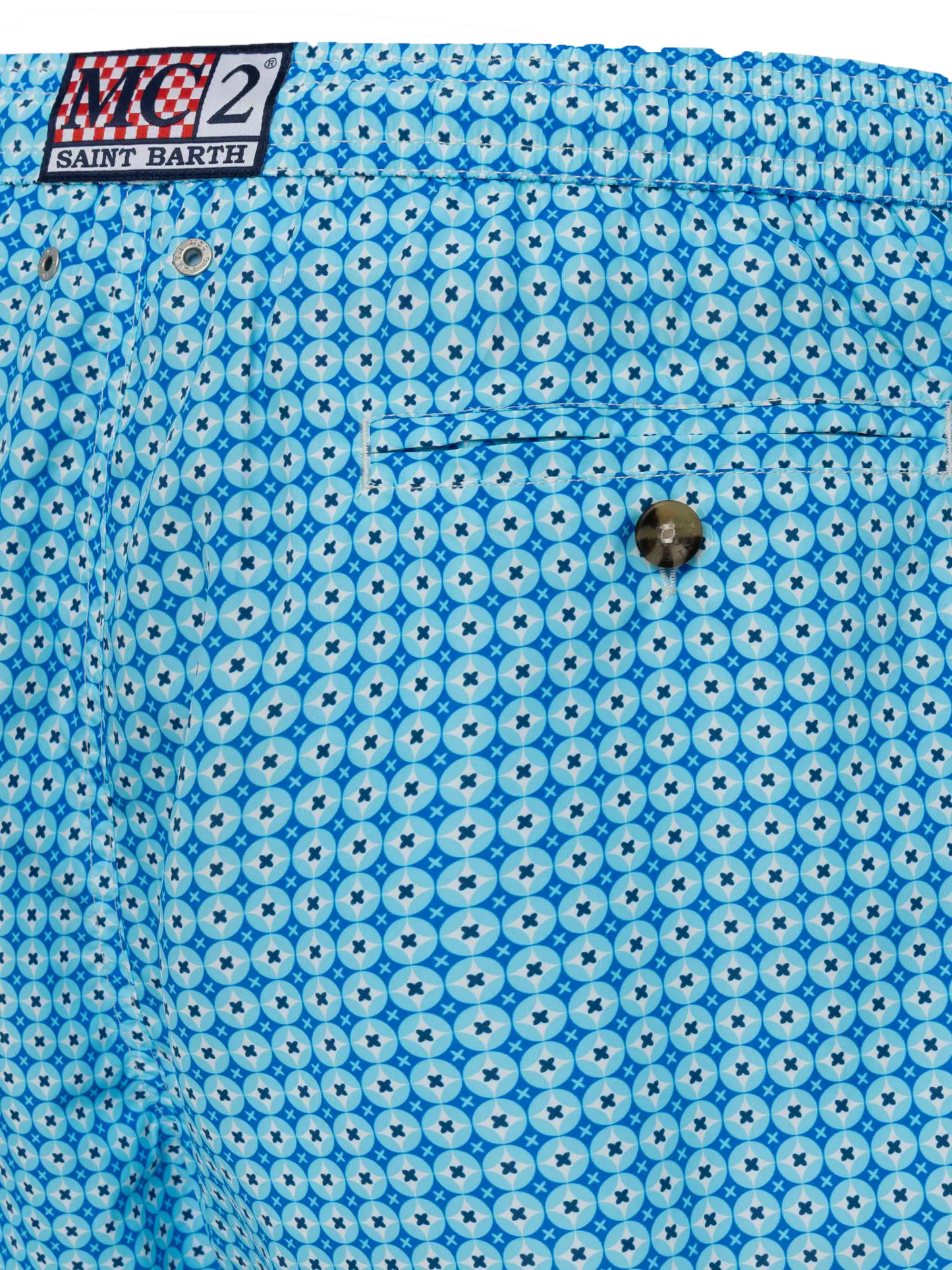 Lightweight fabric swim shorts Lighting with sporty geometric print - MC2 Saint Barth