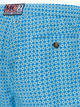 Lightweight fabric swim shorts Lighting with sporty geometric print - MC2 Saint Barth