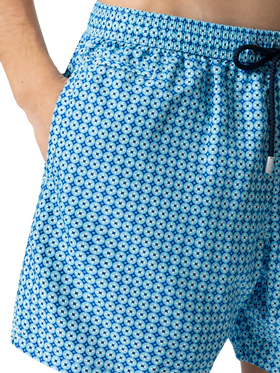 Lightweight fabric swim shorts Lighting with sporty geometric print - MC2 Saint Barth