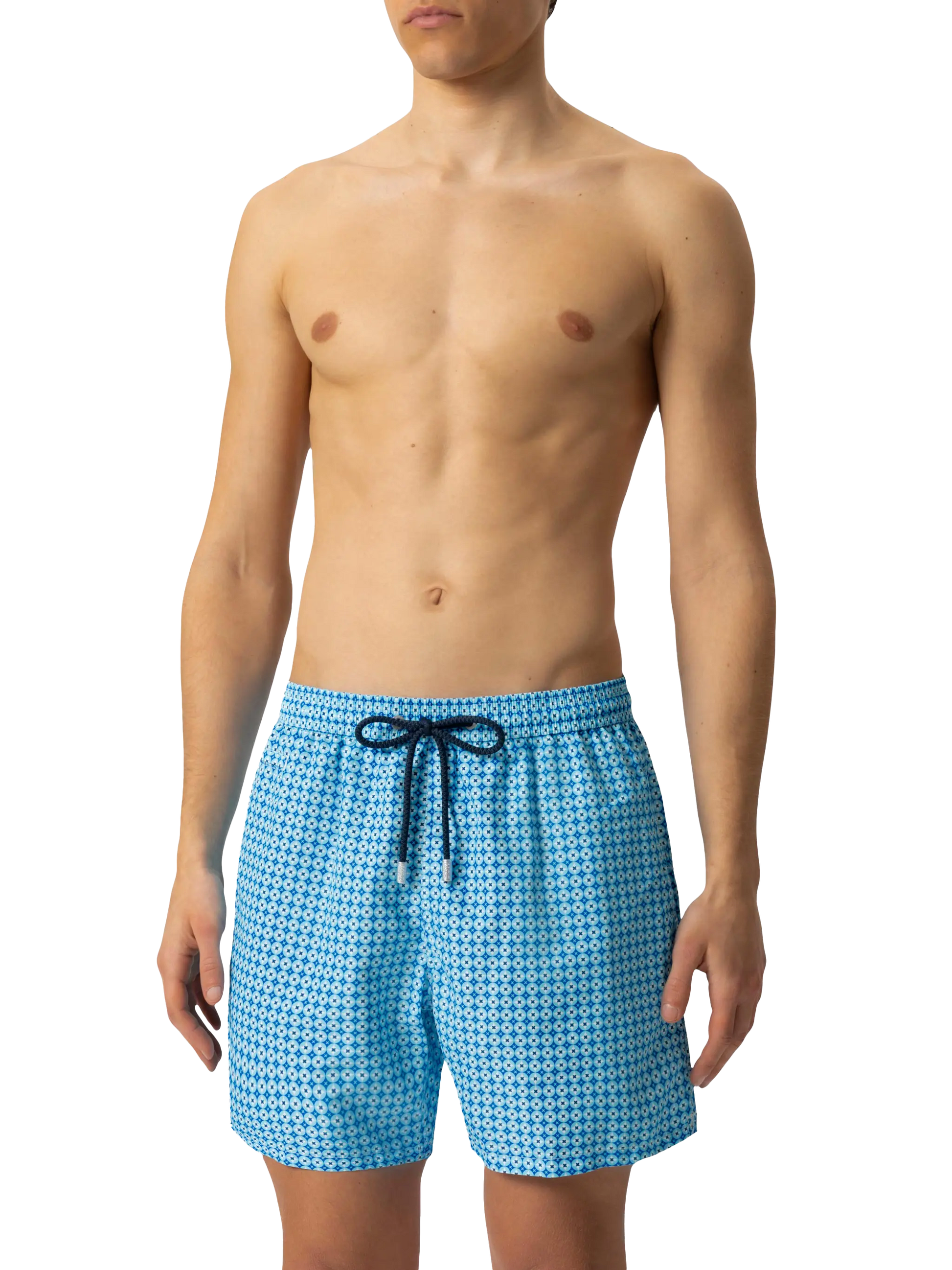 Lightweight fabric swim shorts Lighting with sporty geometric print - MC2 Saint Barth