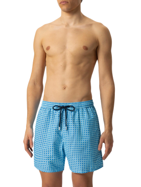 Lightweight fabric swim shorts Lighting with sporty geometric print - MC2 Saint Barth