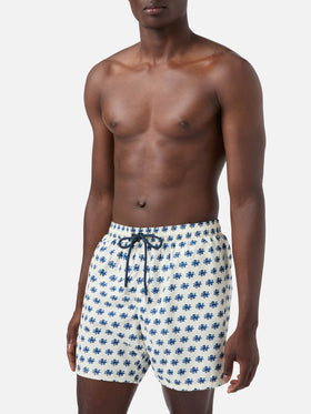 White Lighting Micro swim shorts with octopus all-over print