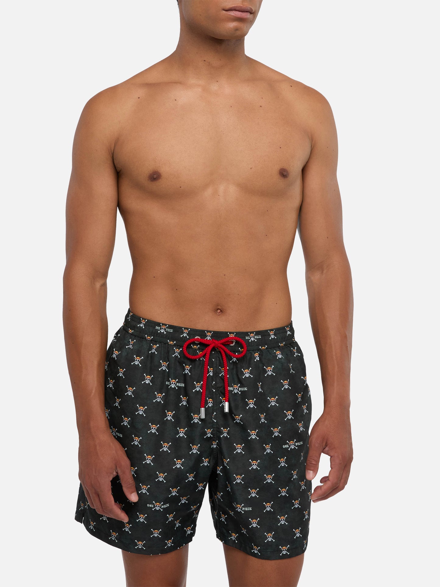 Badeshorts aus leichtem Stoff „Lighting“ mit One Piece-Totenkopf-Print | ONE PIECE® SPECIAL EDITION