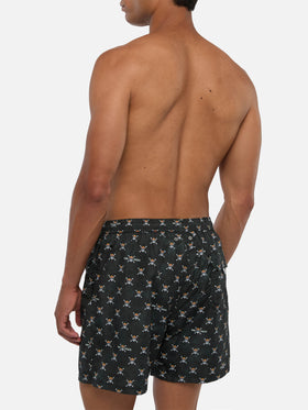 Badeshorts aus leichtem Stoff „Lighting“ mit One Piece-Totenkopf-Print | ONE PIECE® SPECIAL EDITION