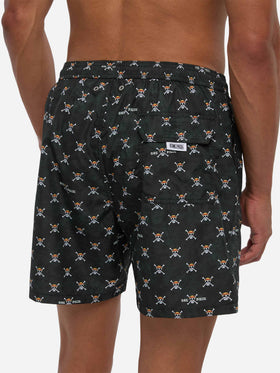 Badeshorts aus leichtem Stoff „Lighting“ mit One Piece-Totenkopf-Print | ONE PIECE® SPECIAL EDITION