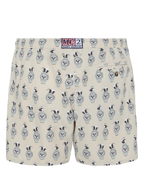 Lightweight fabric swim shorts Lighting with watch print - MC2 Saint Barth