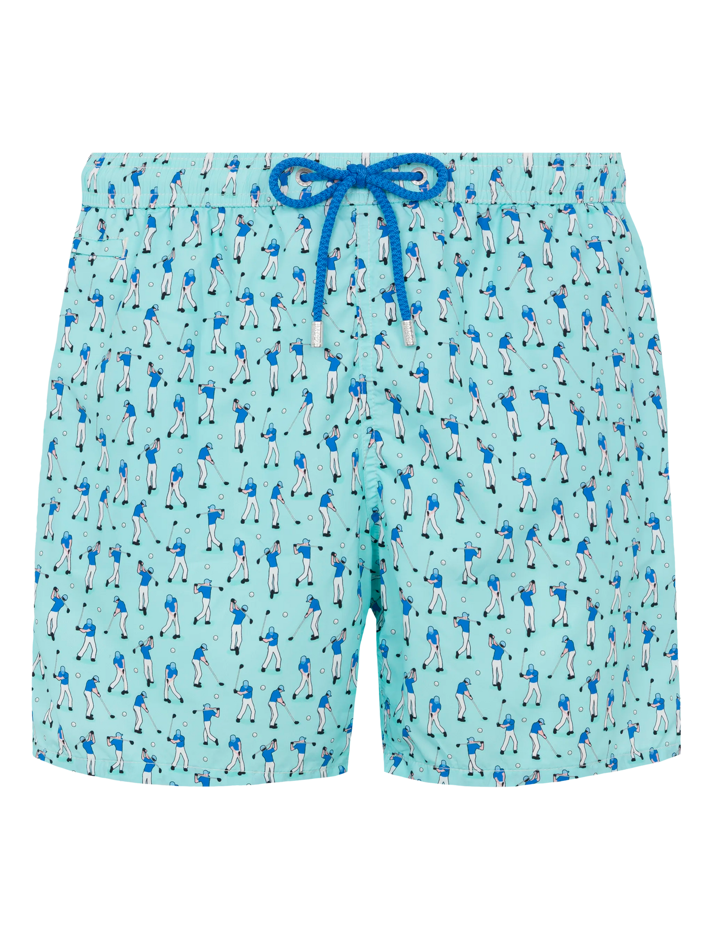 Lightweight fabric swim shorts Lighting with golf players print - MC2 Saint Barth