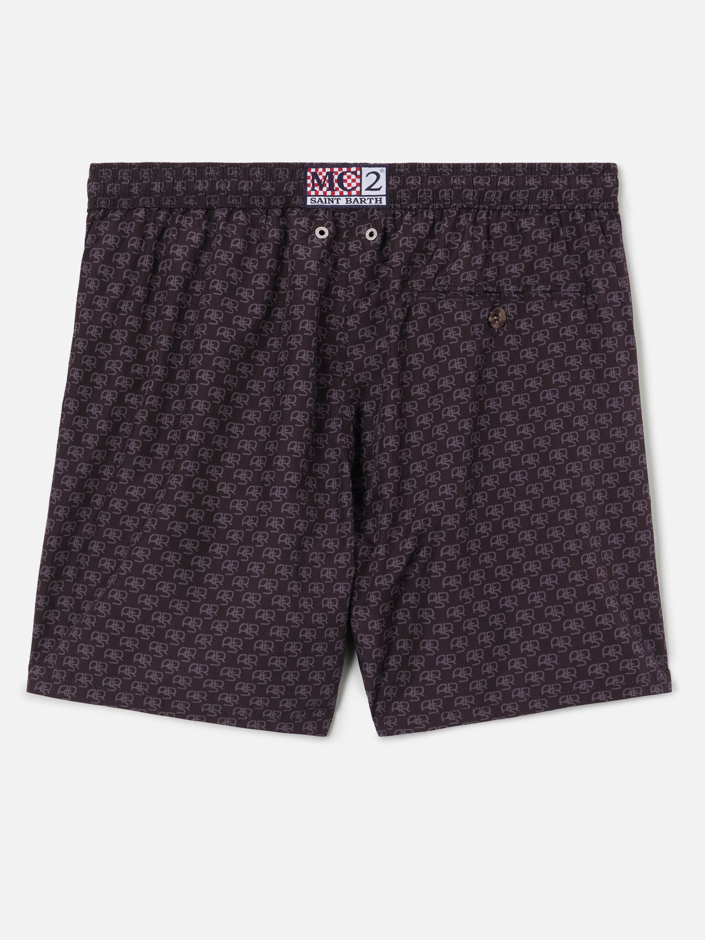 Lightweight fabric swim-shorts Lighting with Roma print | AS ROMA SPECIAL EDITION