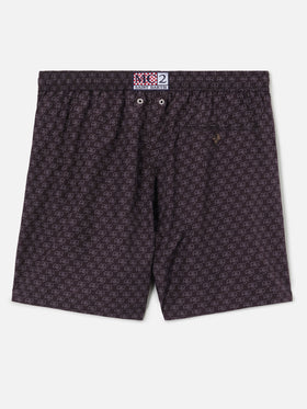 Lightweight fabric swim-shorts Lighting with Roma print | AS ROMA SPECIAL EDITION