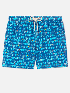 Costume mare Lighting Micro blu navy con stampa SSC Napoli Balconi |  SSC NAPOLI SPECIAL EDITION
