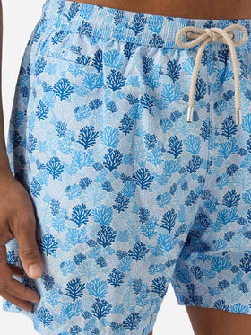 Costume mare Lighting Micro azzurro chiaro con stampa reef all-over