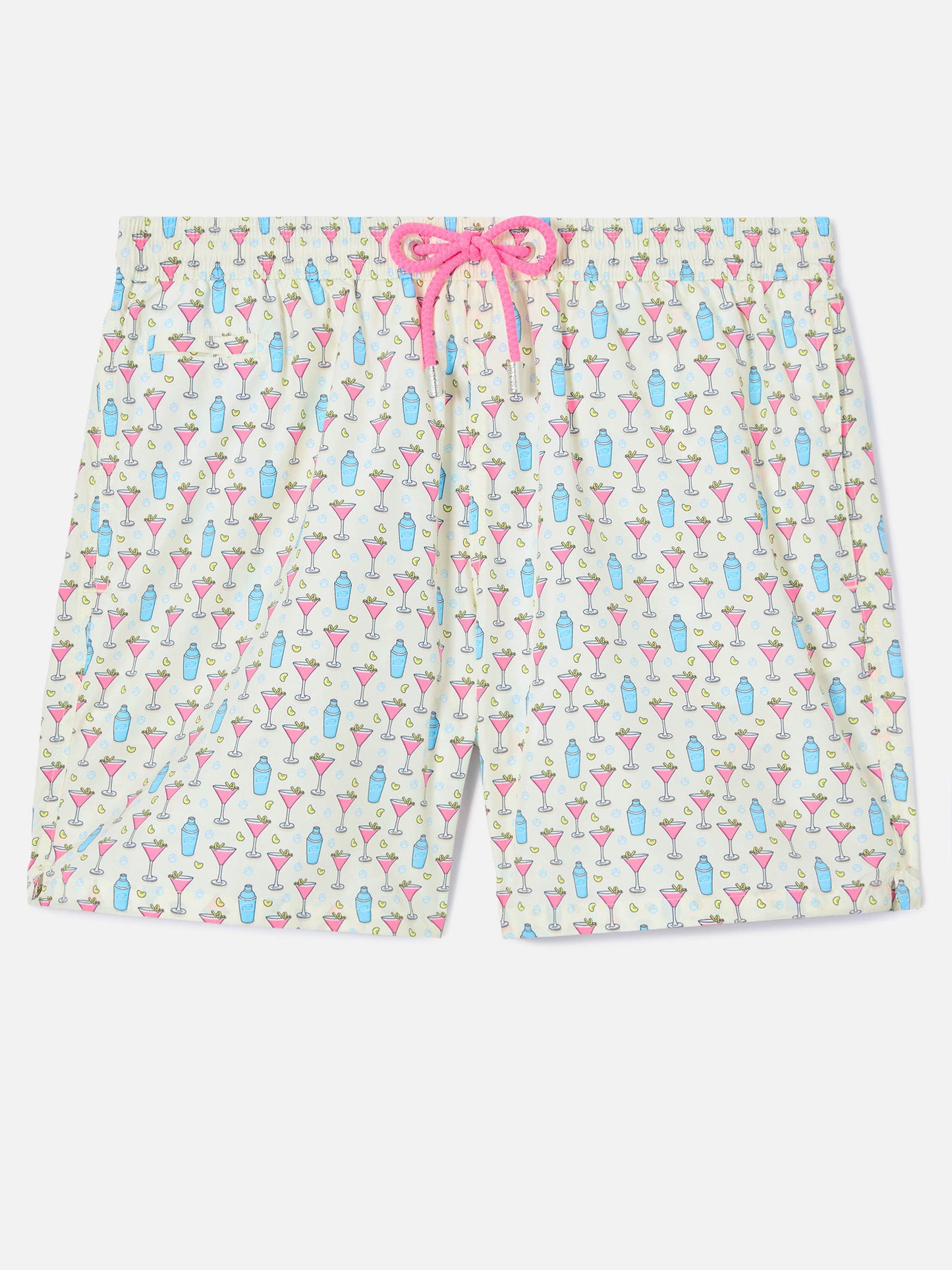 White Lighting Micro swim shorts with cosmo all-over print