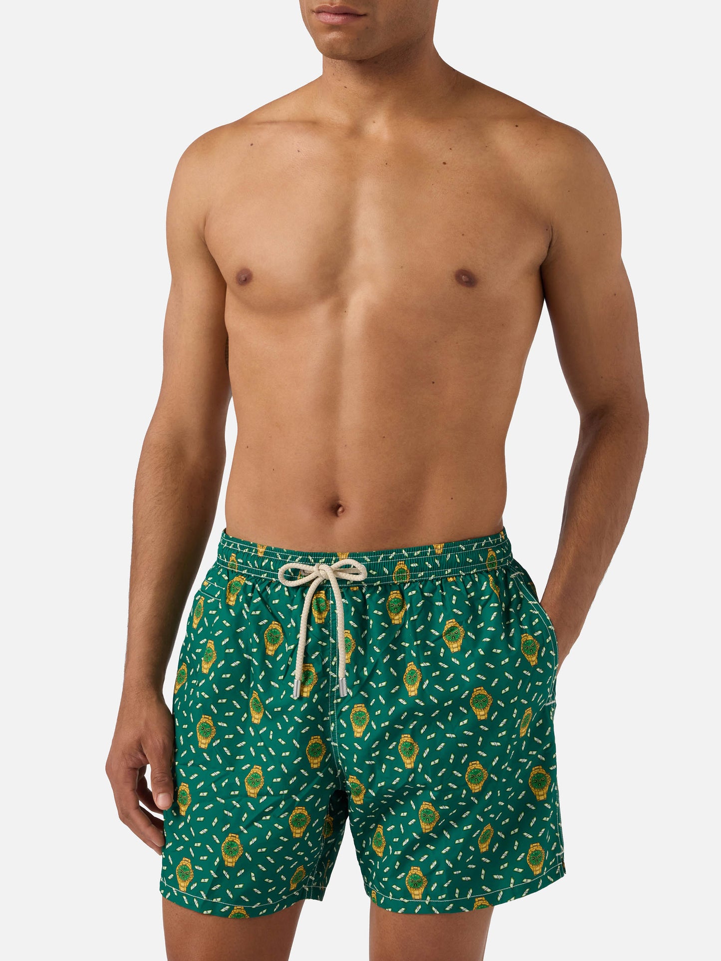 Maillot de bain short Micro Green Lighting avec imprimé all-over rich mayer 