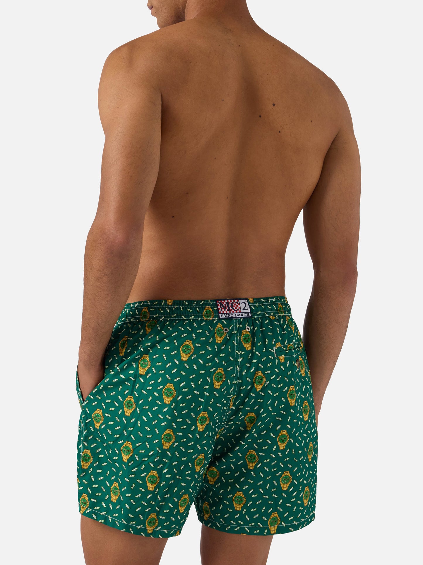 Maillot de bain short Micro Green Lighting avec imprimé all-over rich mayer 