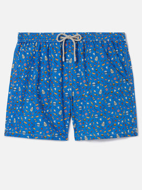 Bluette Lighting Micro swim shorts with street food all-over print