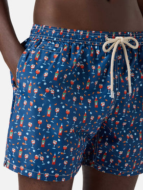 Blue Lighting Micro swim shorts with Aperol print | Special Edition