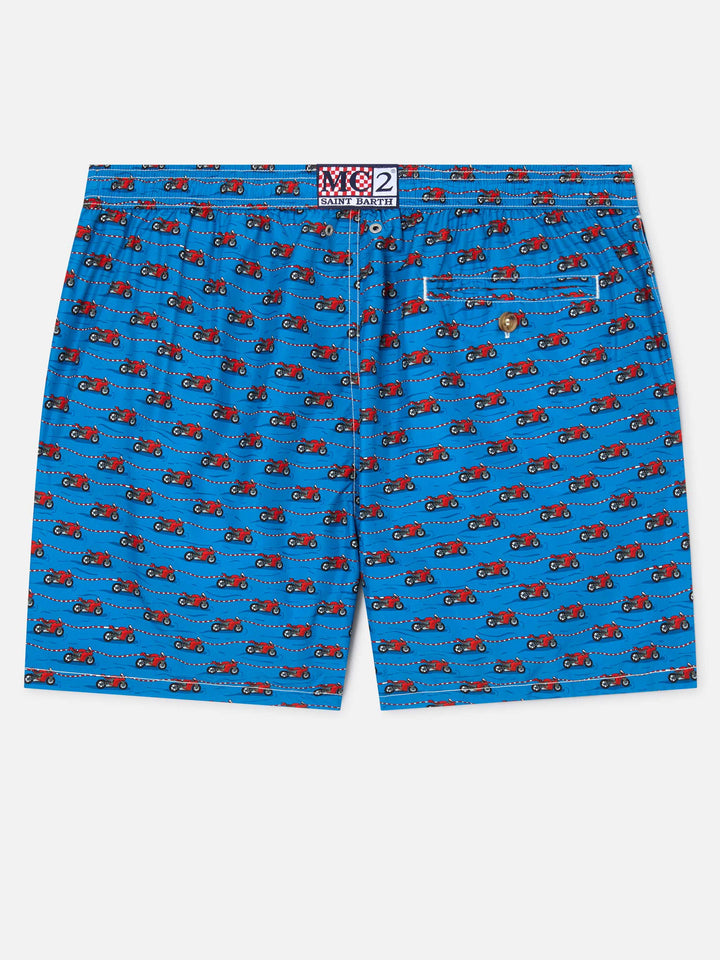 Navy Lighting Micro swim shorts with Ducati all-over print | Special Edition