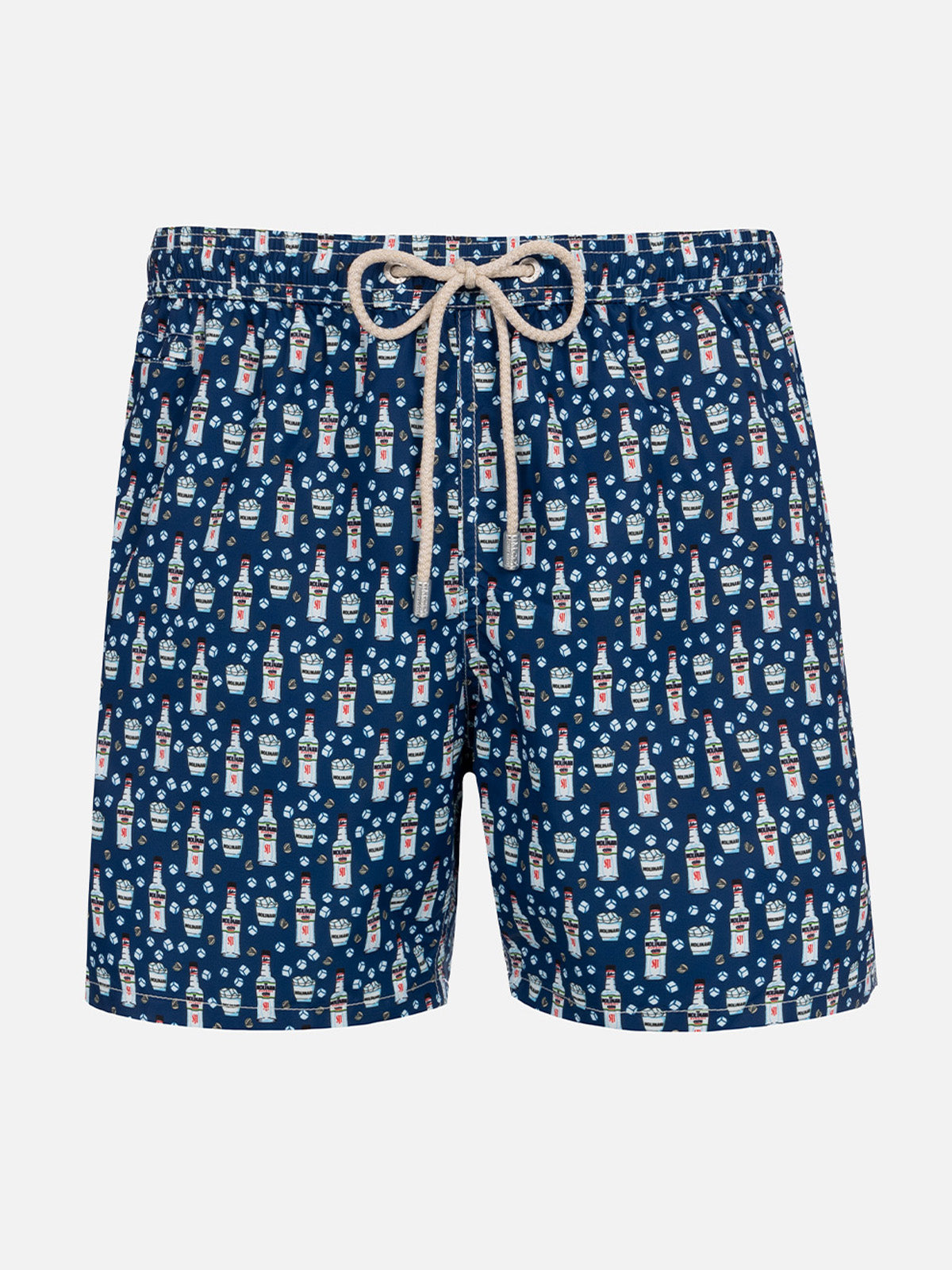 Man lightweight fabric swim-shorts Lighting Micro Fantasy with Sambuca Molinari print| SAMBUCA MOLINARI SPECIAL EDITION - MC2 Saint Barth
