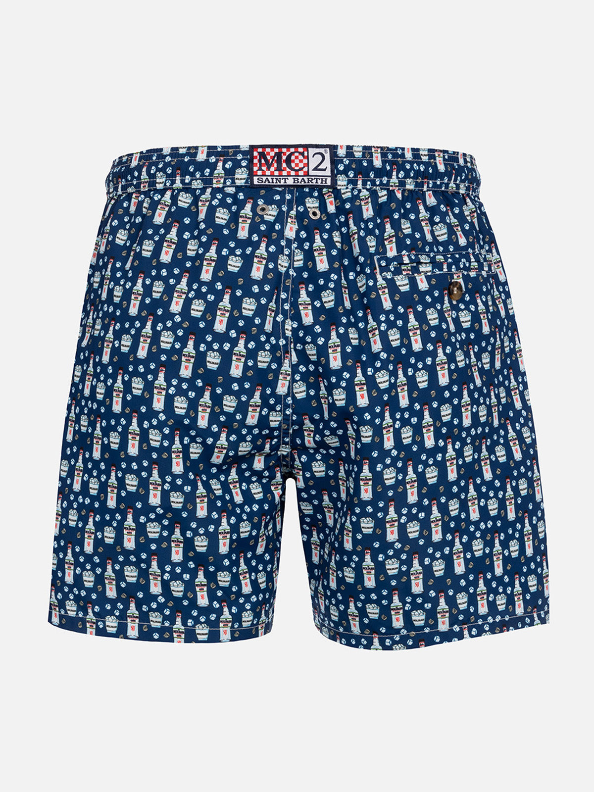 Man lightweight fabric swim-shorts Lighting Micro Fantasy with Sambuca Molinari print| SAMBUCA MOLINARI SPECIAL EDITION - MC2 Saint Barth