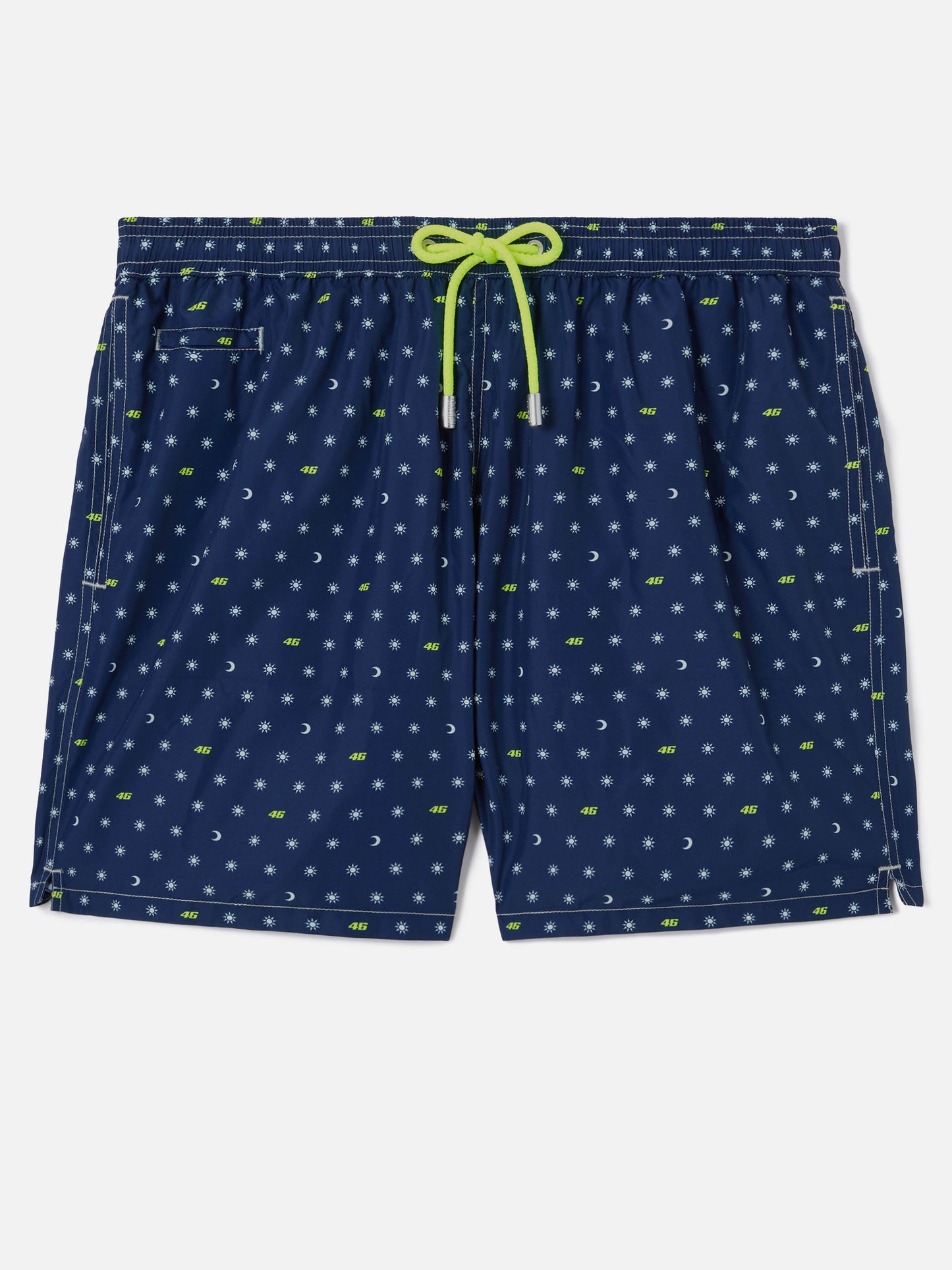 Navy blue Lighting Micro swim shorts with VR46 all-over print | VR46 SPECIAL EDITION