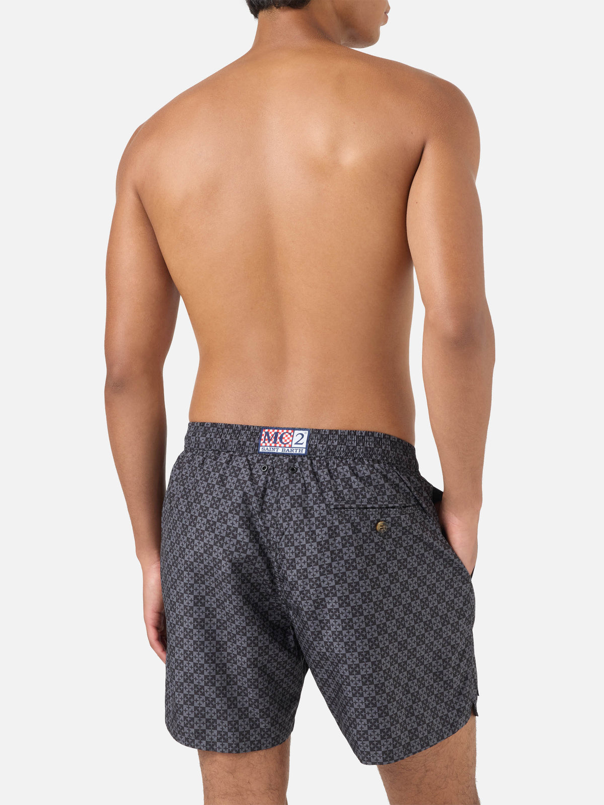 Bañador tipo shorts Black Lighting Micro con estampado Pisa SC Croce | PS SC SPECIAL EDITION 
