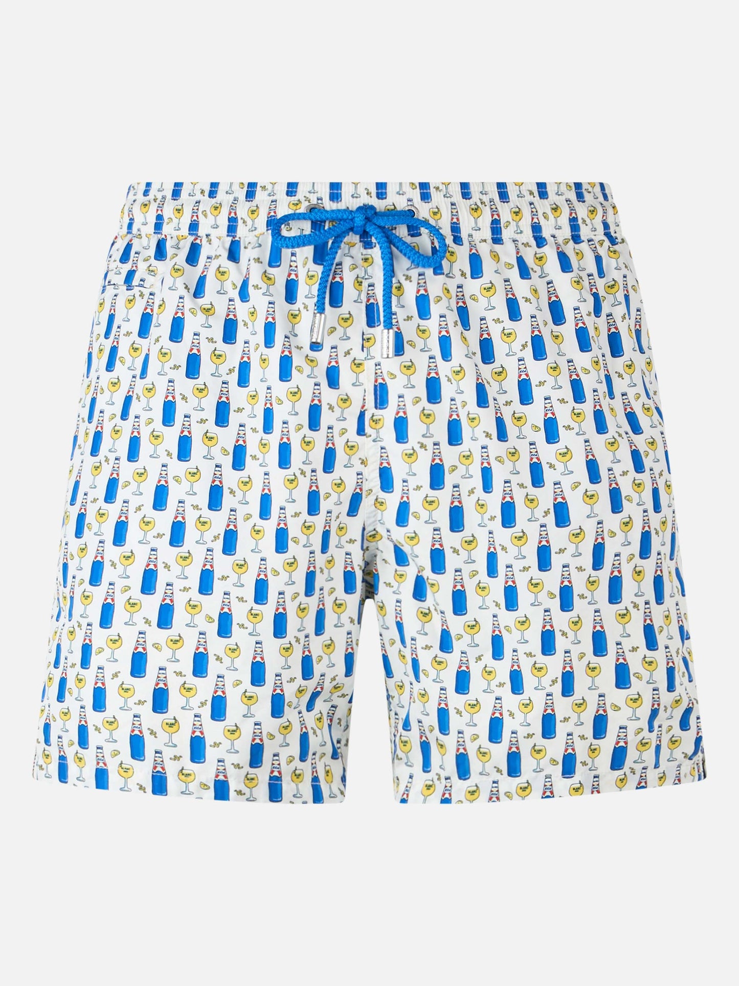 Man lightweight fabric swim shorts with Blanc 1664 print | BLANC 1664 SPECIAL EDITION - MC2 Saint Barth
