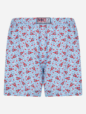 Man lightweight fabric swim-shorts Lighting Micro Fantasy with Lobster print - MC2 Saint Barth