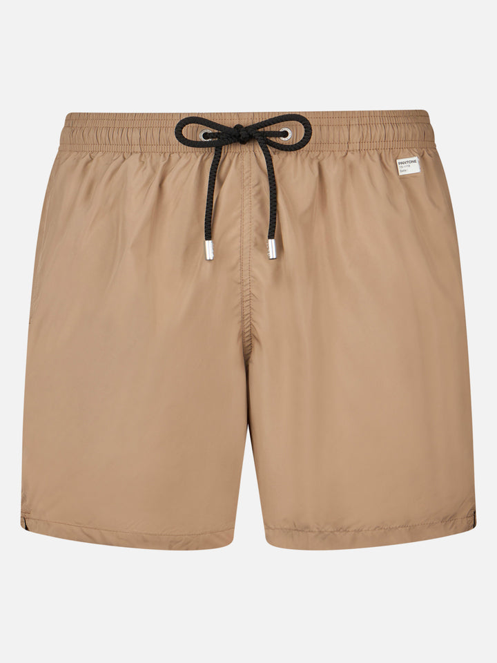 Costume da bagno da uomo in tessuto leggero beige Lighting Pantone | EDIZIONE SPECIALE PANTONE