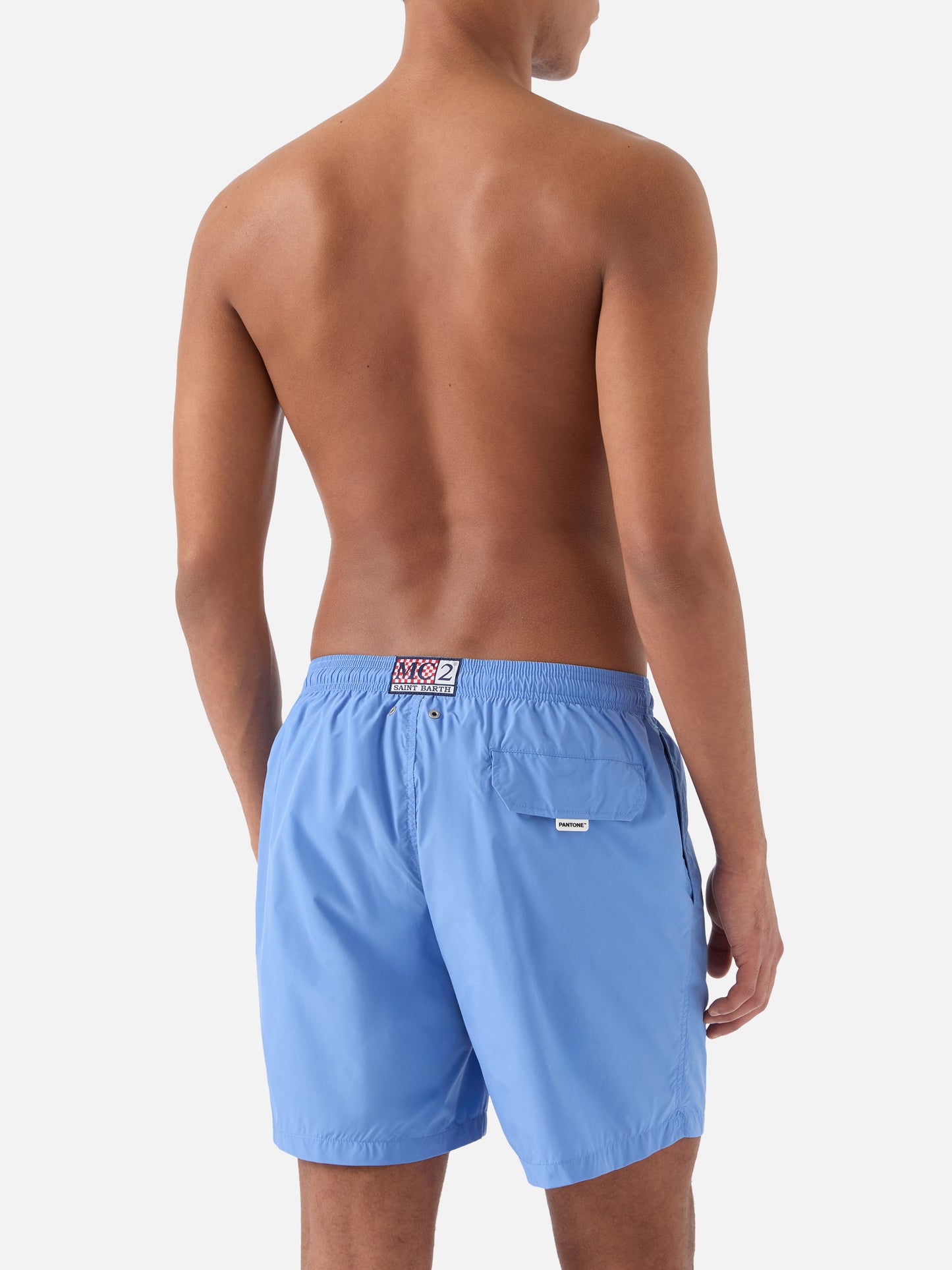 Lighting Pantone swim shorts in solid light blue | Special Edition