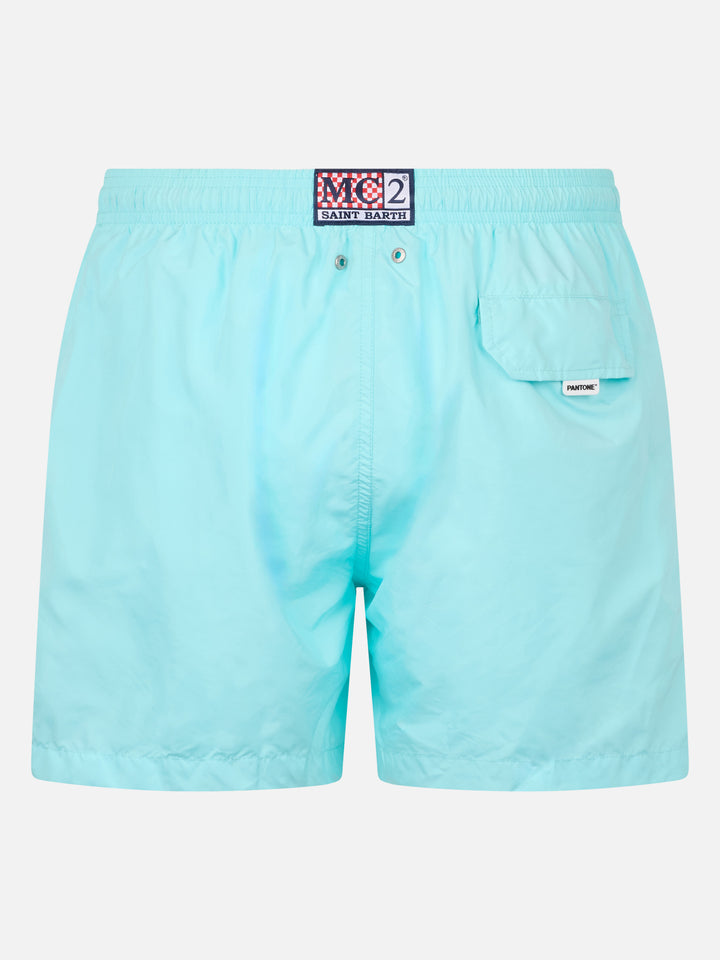 Man lightweight fabric water green swim shorts Lighting Pantone | PANTONE® SPECIAL EDITION - MC2 Saint Barth