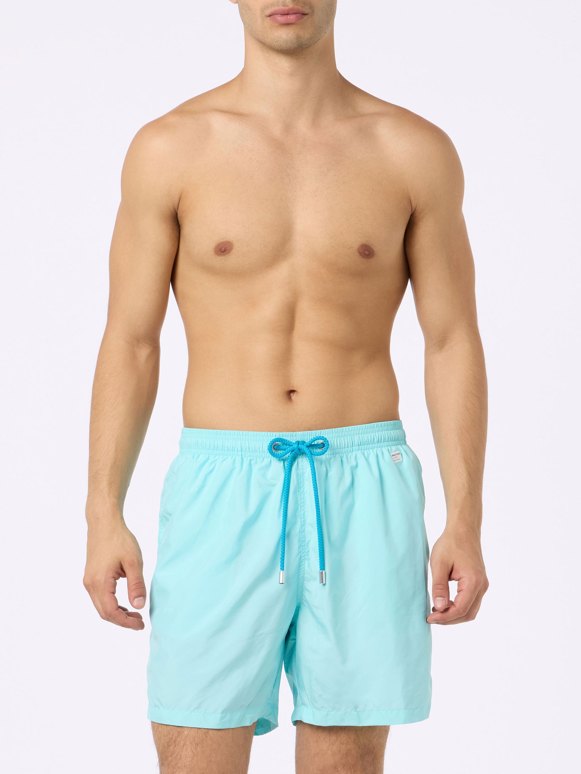 Man lightweight fabric water green swim shorts Lighting Pantone | PANTONE® SPECIAL EDITION - MC2 Saint Barth